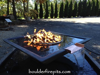 Fountain Fire Pit Welcome To Boulder Pits You Should See This At Night With The Fire Reflecting In Water Its Mesmerizing 1895 Includes 4 X4 Fountain Kit Optional Large Square Base